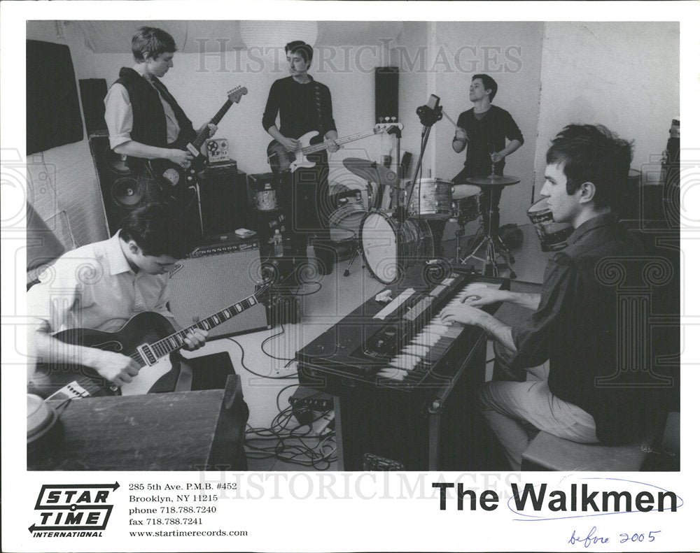 Press Photo Musical Group Walkmen Rehearsing Promo - Historic Images