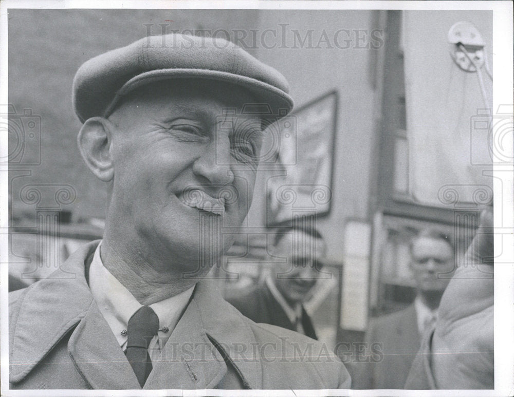 1954 Man Smiling False Upper Teeth - Historic Images