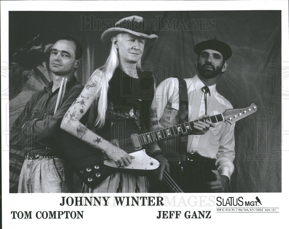 1993 Press Photo Johnny Winter and his band - Historic Images