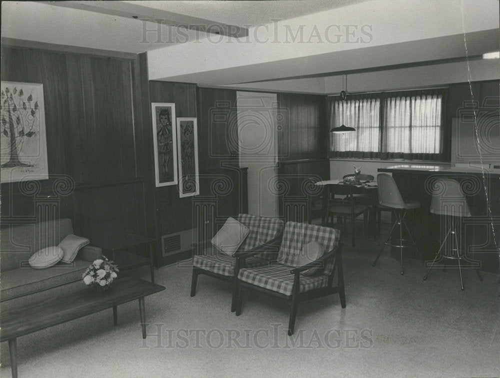 1967 Press Photo Greenbriar Model Home Recreation Room - Historic Images