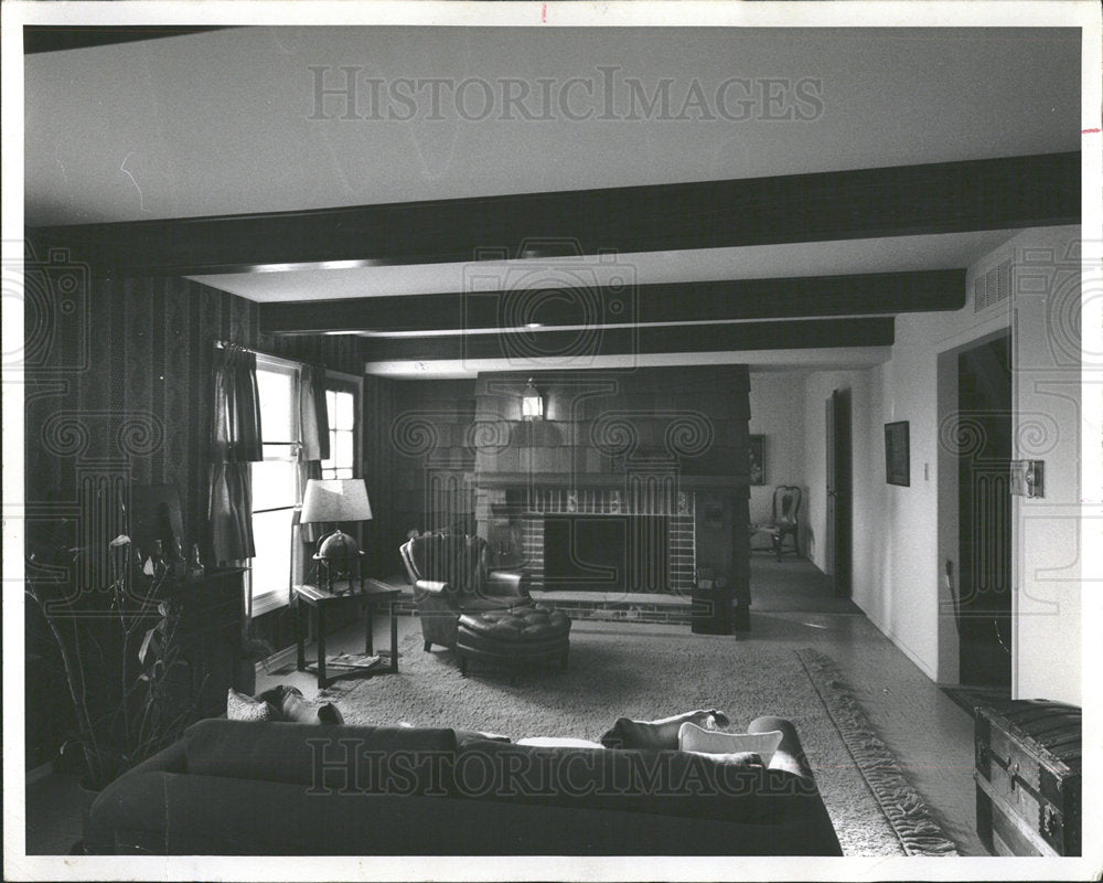 1969 Press Photo Family Room Interior Decorating - Historic Images