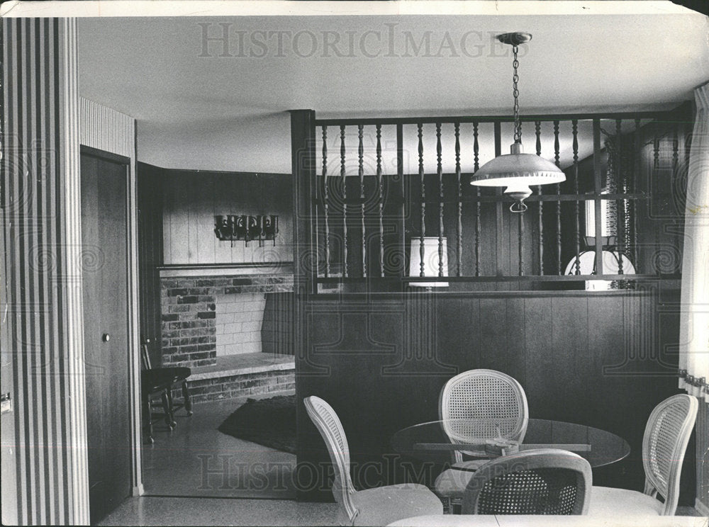 1968 Press Photo Family Room of This Model Home - Historic Images