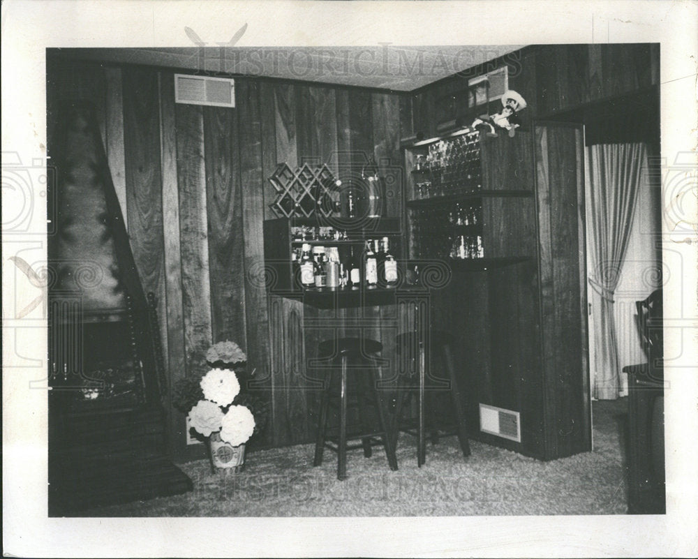 1970 Press Photo Family Room Interior Decorating - Historic Images