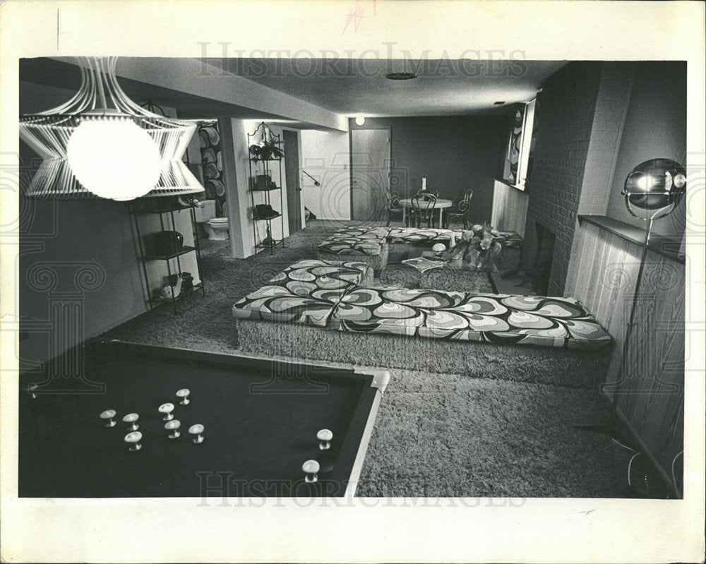 1970 Press Photo Squire House Basement Maplebrook Glen - Historic Images