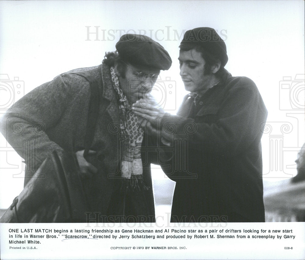 1973 Press Photo Actors Gene Hackman And Al Pacino - Historic Images