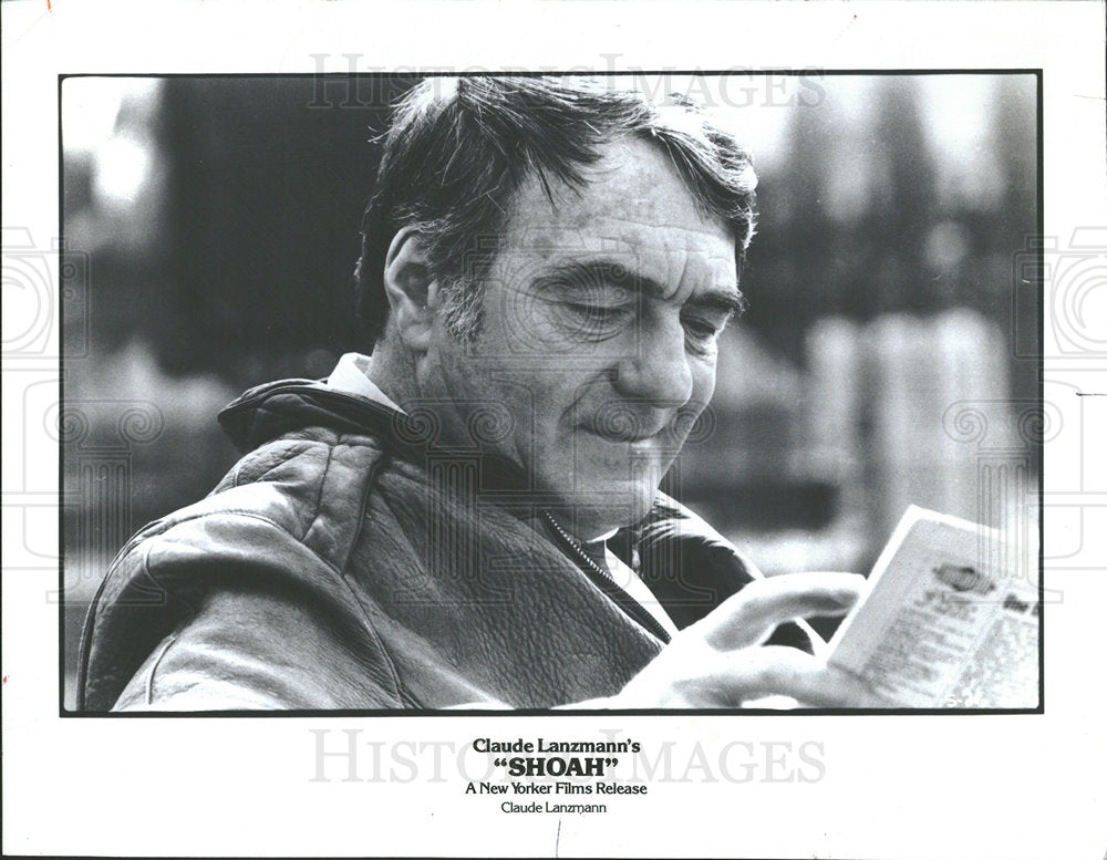 1986 Press Photo Claude Lanzmann Holocaust Documentary - Historic Images