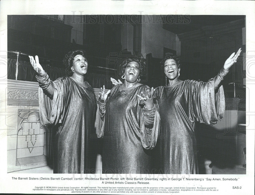 1983 Press Photo The Barrett Sisters George T.Niernberg - Historic Images