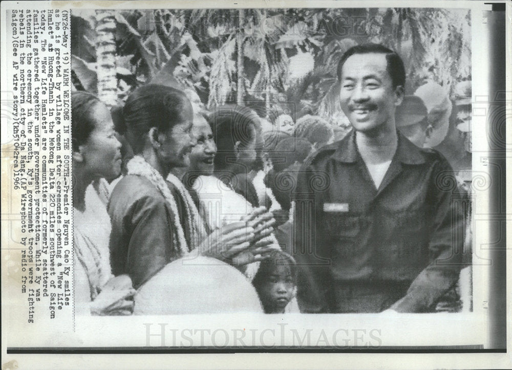 1966 Press Photo Nguyen Cao Ky New Life Hamlets - Historic Images
