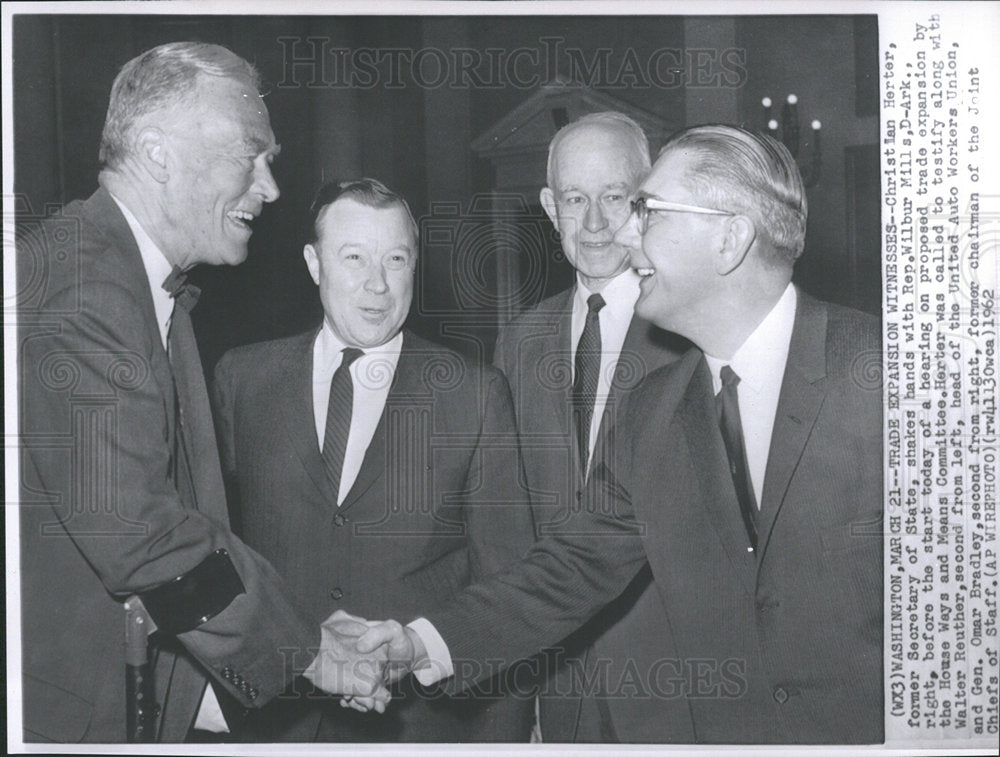 1962 Press Photo Christian Herter Secretary State - Historic Images