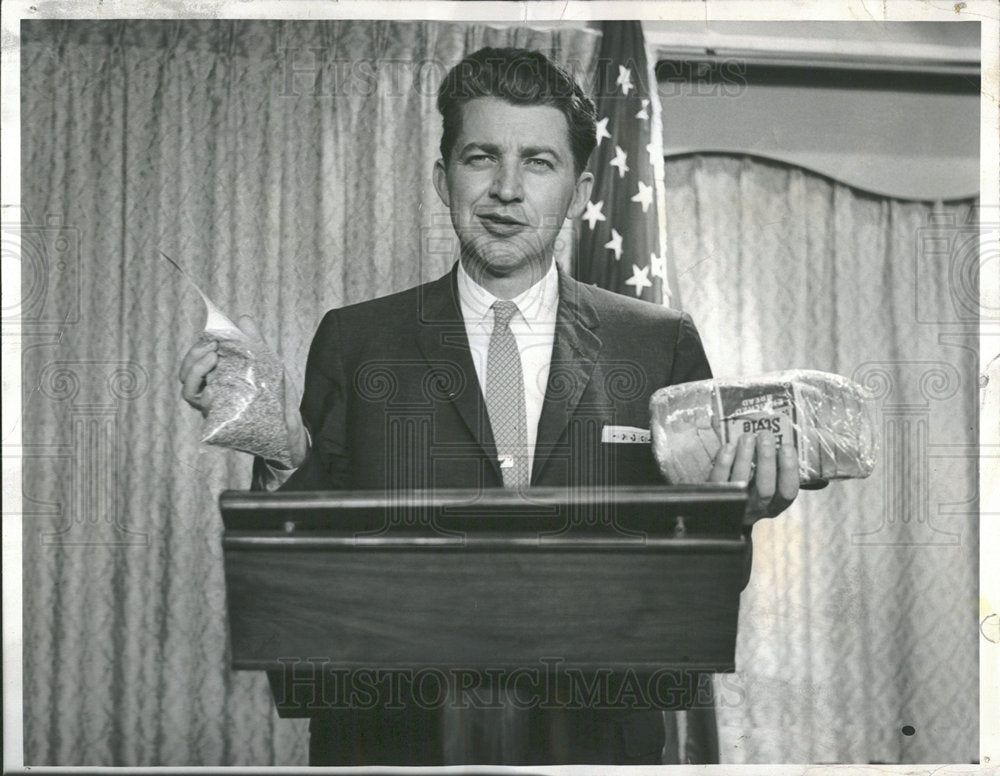 1960 Press Photo Colorado Rep. Byron Johnson Wheat - Historic Images