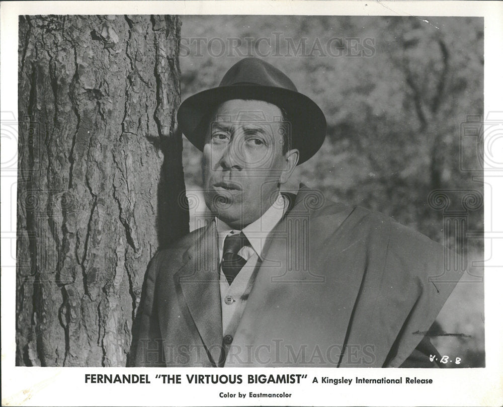 1960 Press Photo Fernandel The Virtuous Bigamist French - Historic Images