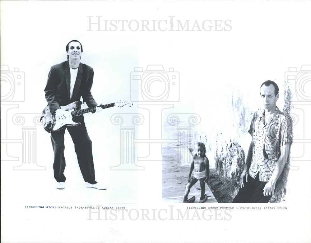 1982 Press Photo Adrian Belew Singer Guitarist  - Historic Images