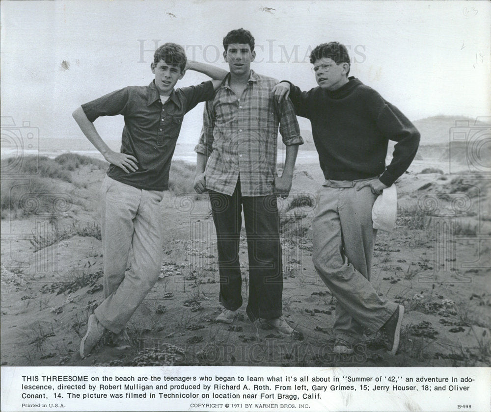 1972 Press Photo Gary Grimes/Jerry Houser/Oliver Conant - Historic Images