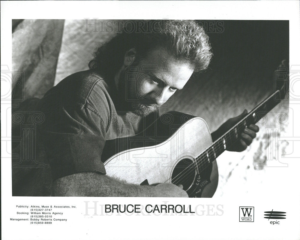 1993 Press Photo American Singer Bruce Carroll - Historic Images