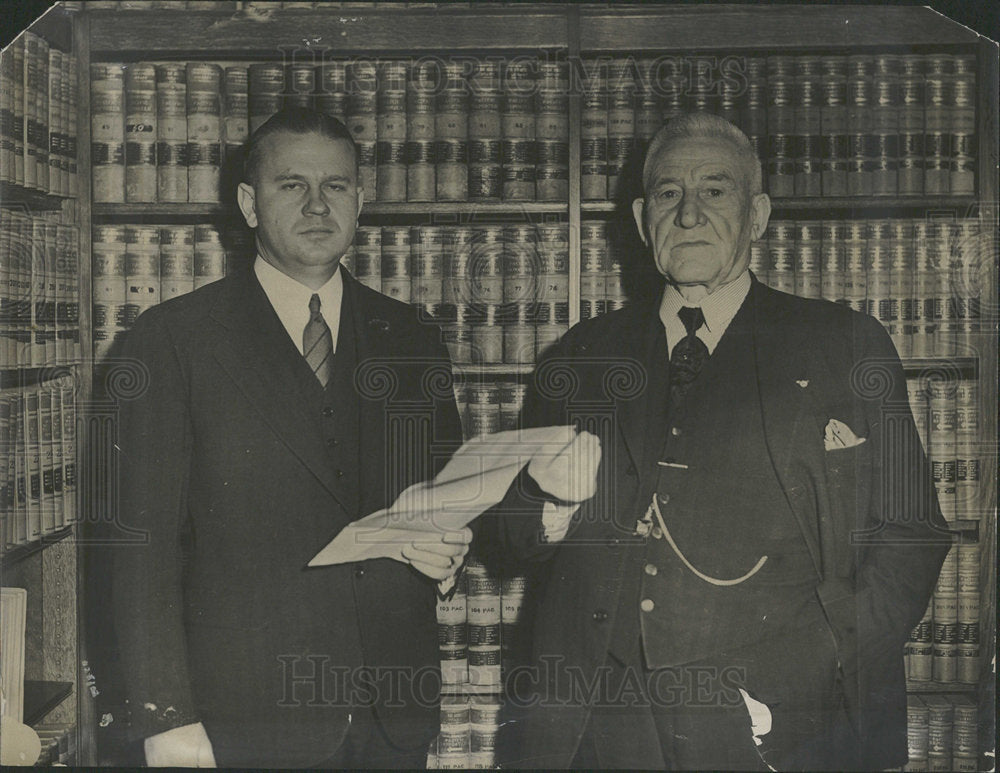 1932 Press Photo Albert J Gould Dunklee Library Law - Historic Images