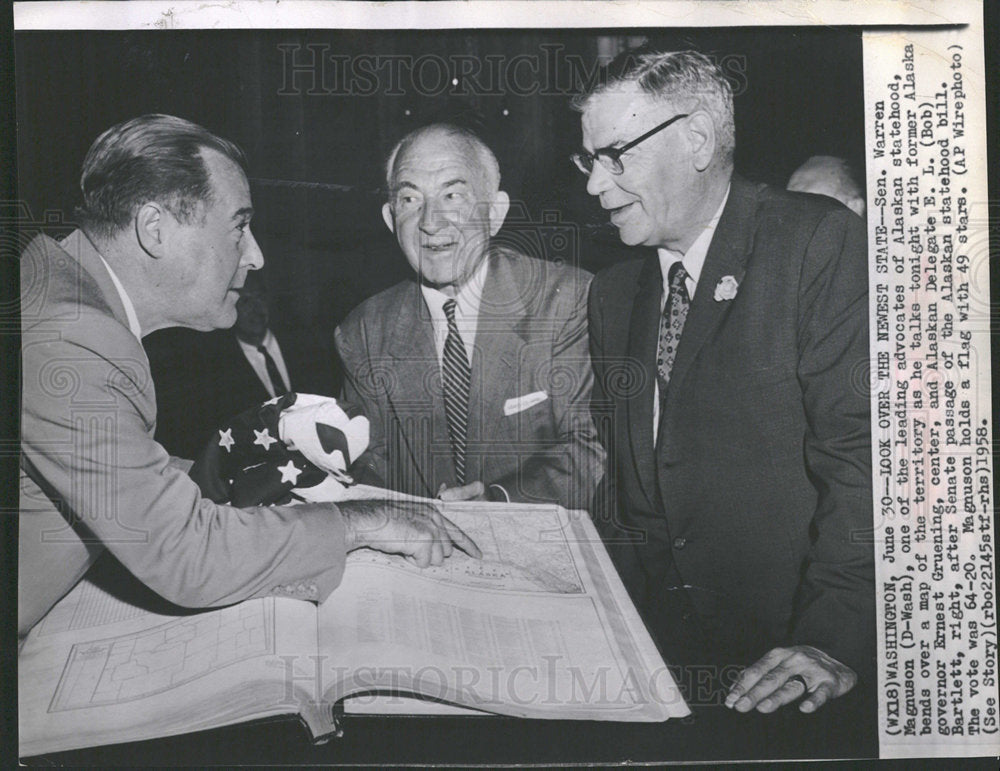 1958 Alaskan Senator Warren Magnuson - Historic Images