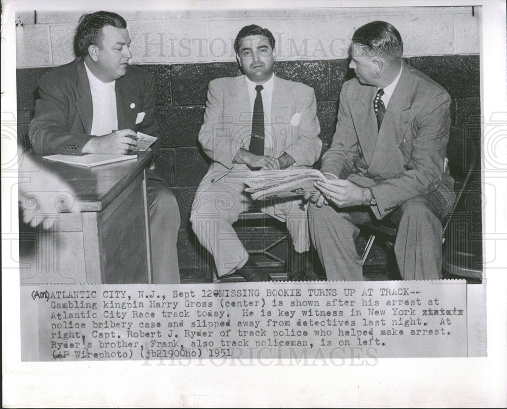 1951 Press Photo Gambler Gross After Arrest Atlantic - RRY22373 - Historic Images