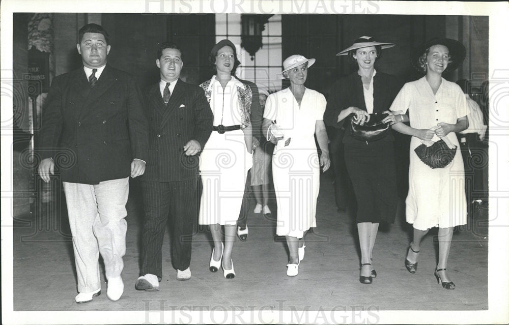 1938 Press Photo James Hines Wife Family Trial - Historic Images