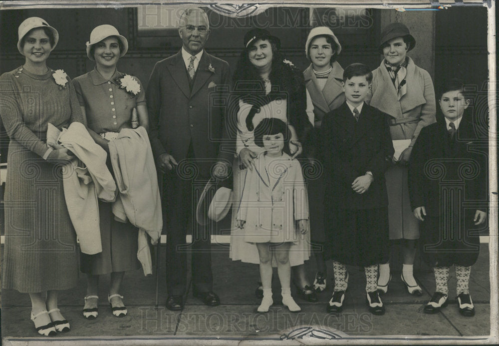 1932 Press Photo Charles Gates Family - Historic Images