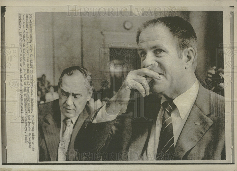 1973 Press Photo HR Haldeman Watergate - Historic Images