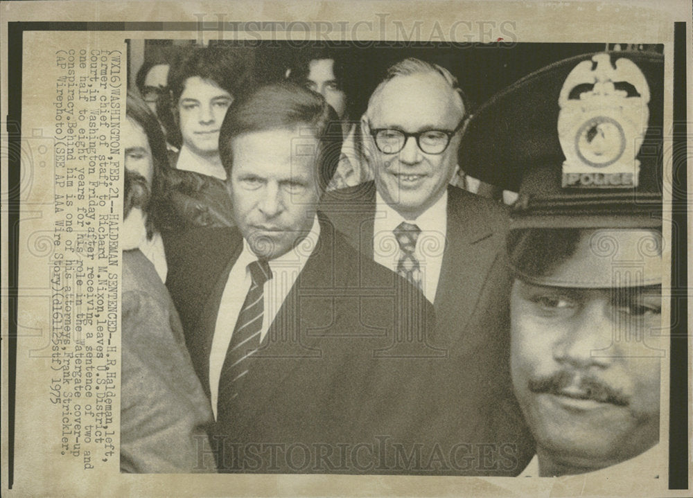 1975 Press Photo Haldeman Washington Haldeman Nixon - Historic Images