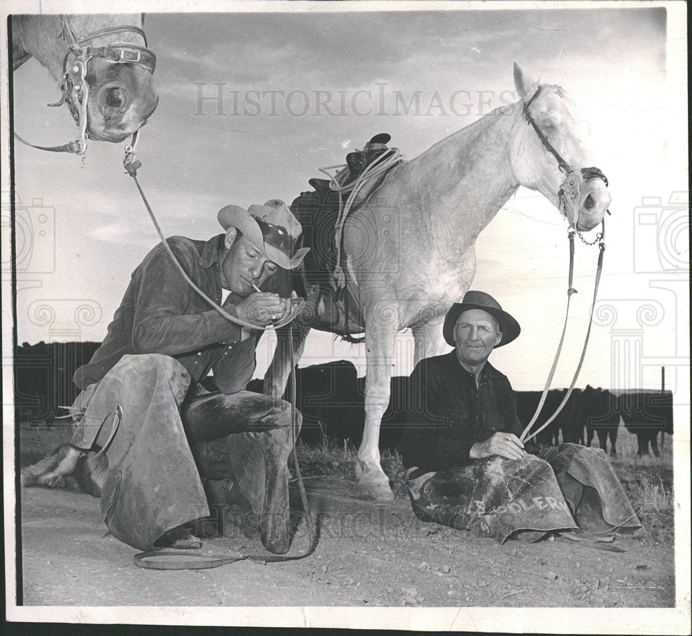 1952 Press Photo Creamers Roy Connolly Gerald cowhands - RRY22691 - Historic Images