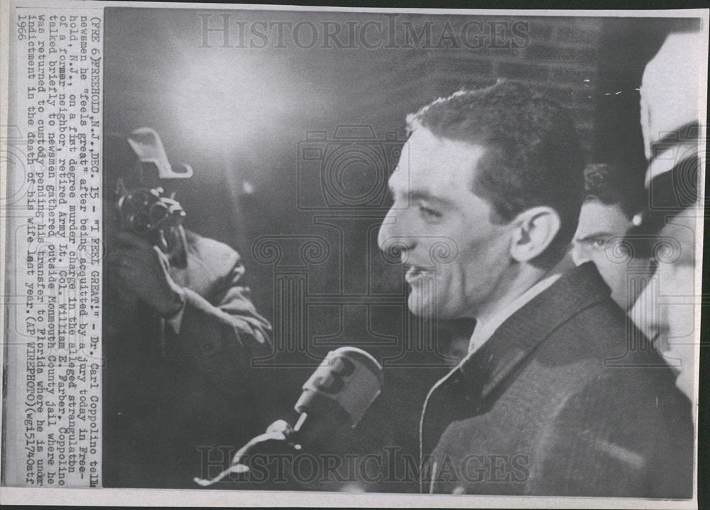 1966 Press Photo Dr. Carl Coppolino Acquitted  - Historic Images