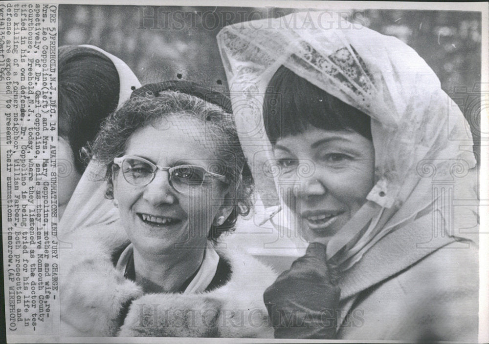 1967 Press Photo Mrs Carl Coppolino Await Jury Charge - Historic Images