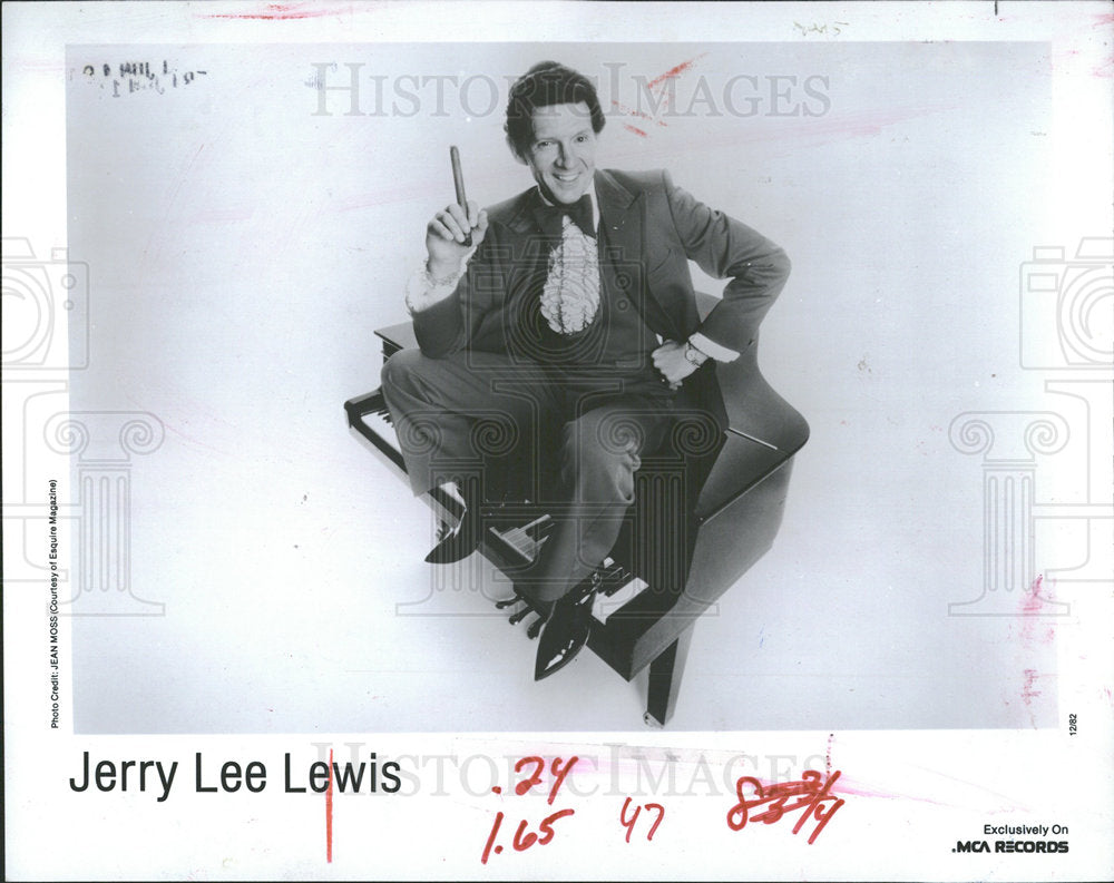 1983 Press Phot Jerry Lee Lewis American Pianist Killer - Historic Images