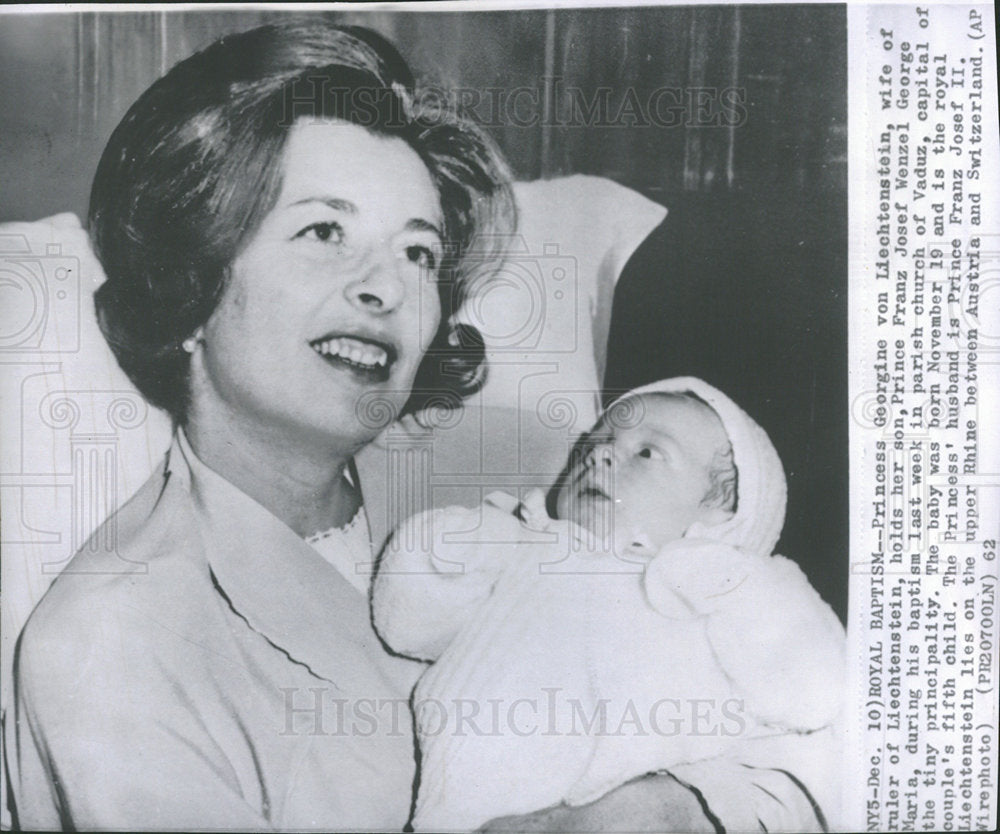 1962 Press Photo Princess Georgia Von Liechtenstein Pic - Historic Images