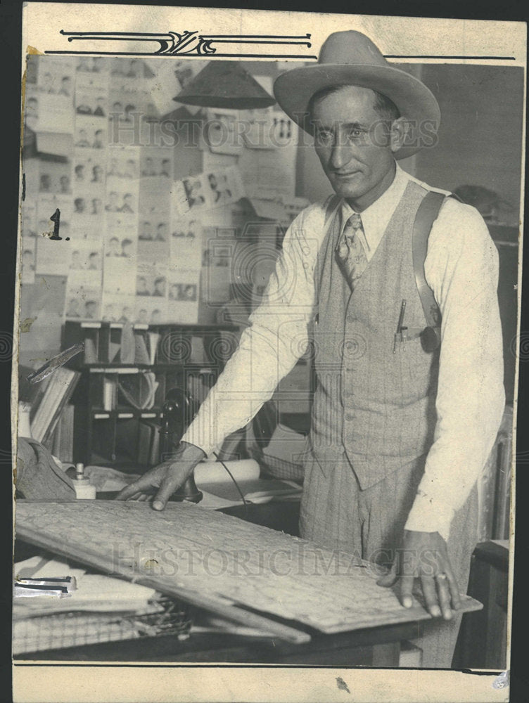 1929 Press Photo Colorado Sheriff LE Alderman - Historic Images