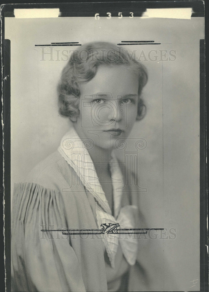 1934 Press Photo Miss Nancy Parks CC Daughter Society  - Historic Images