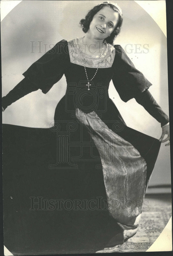 1934 Press Photo Jean Dickerson Denver Sunday Black  - Historic Images