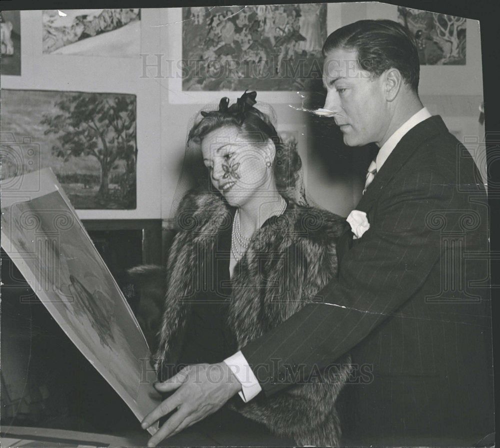 1942 Press Photo Annabella Denis King Blithe Spirit  - Historic Images