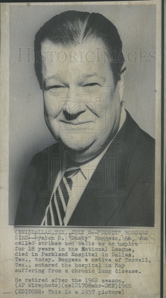 1968 Press Photo Lyndon Dusty Boggess National Della - Historic Images