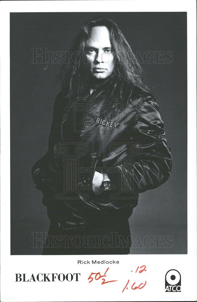 1983 Press Photo Rick Medlockie Blackfoot Lynyrd Rock  - Historic Images