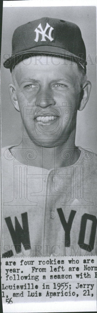 1956 Press Photo Jerry Dean Lumpe New York Yankees - Historic Images