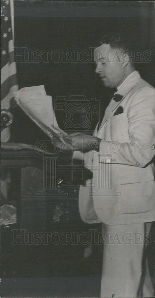 1938 Press Photo Joseph Little County Chairman Denver - Historic Images