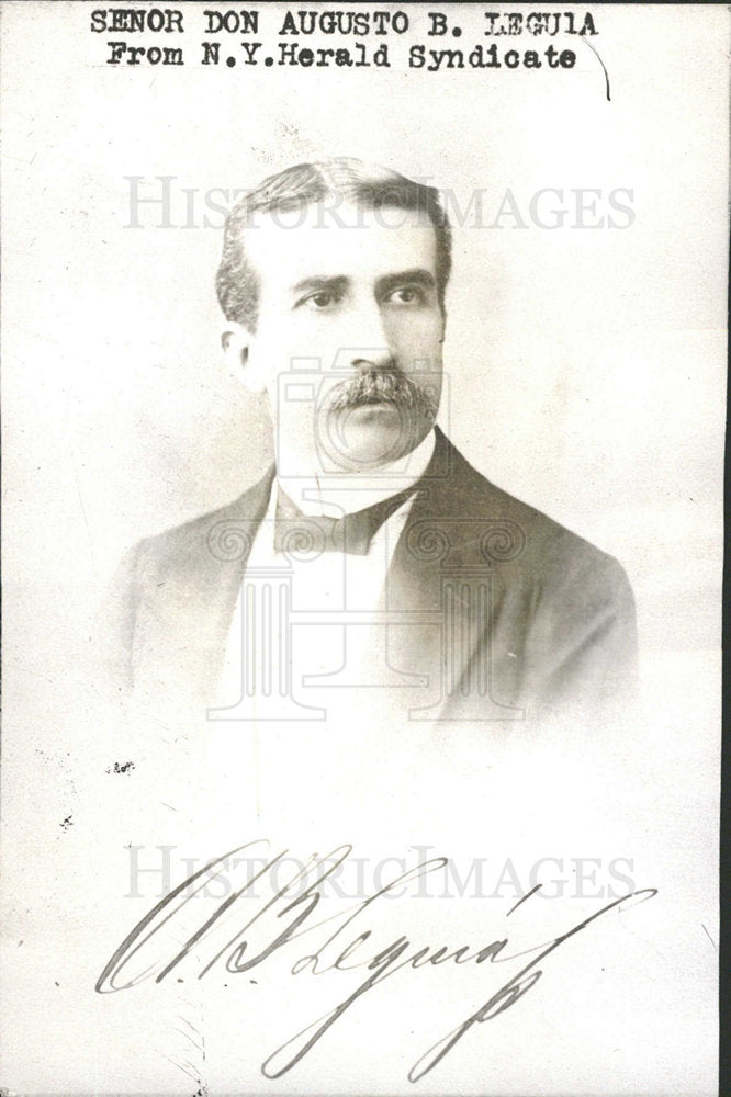 Press Photo Senator Don Augusto Herlad Syndicate Leguia - Historic Images