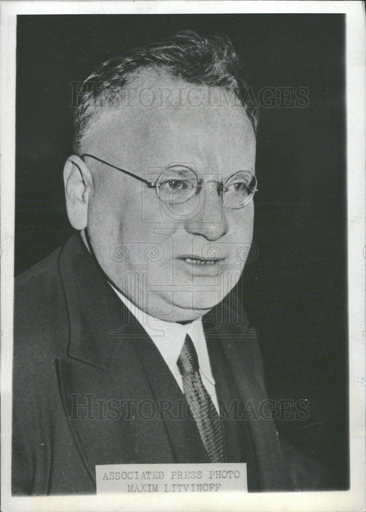 1936 Press Photo Maxim Maximovich Litvinovoff Soviet  - Historic Images