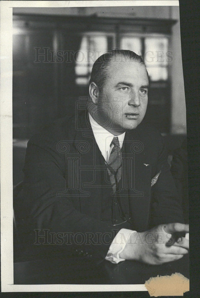 1931 Press Photo Melvin Mass Congress Man  - Historic Images