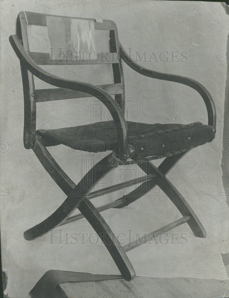 Press Photo Gen.Grante's Camp Chair. - Historic Images