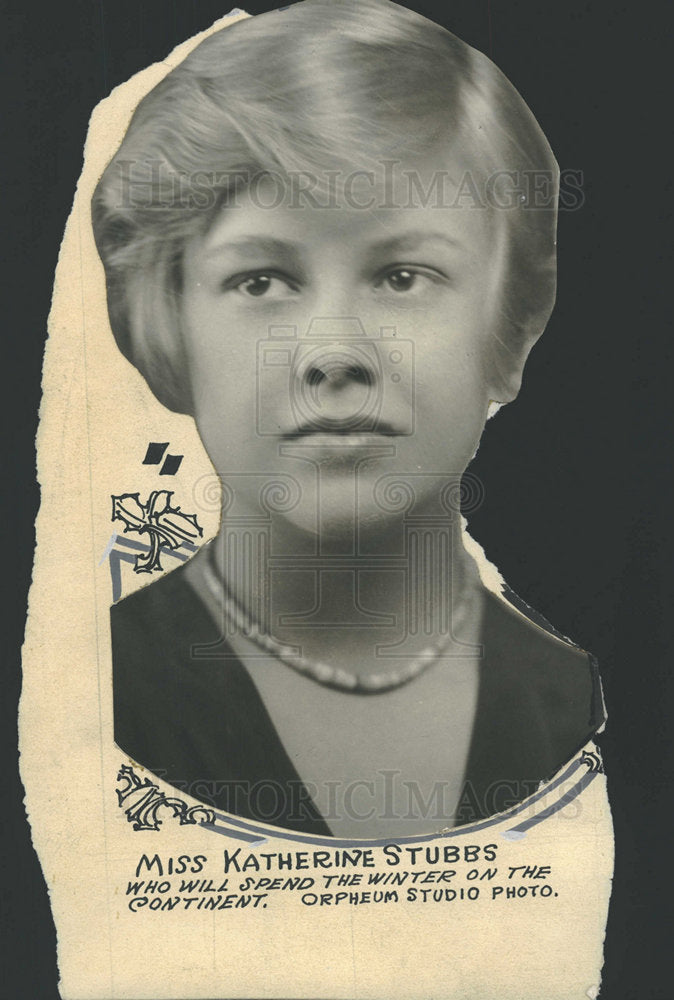 Press Photo Miss.Katherine Stubbs. - Historic Images