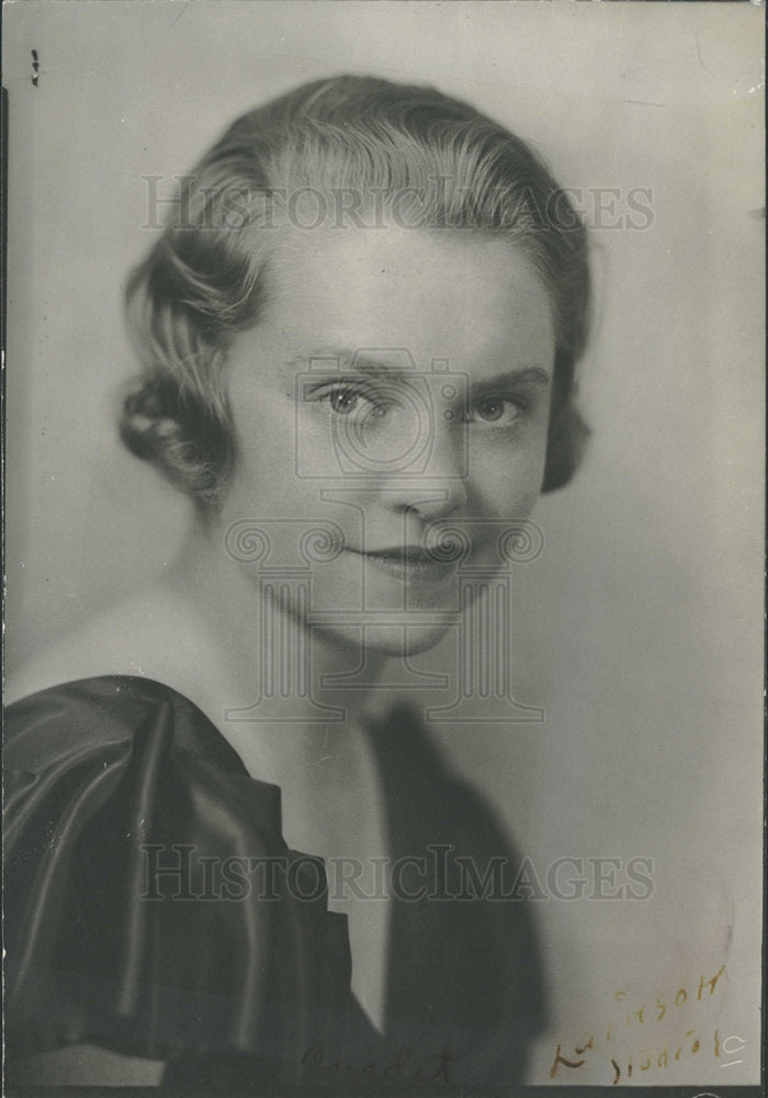 1933 Press Photo Caroline Barkalow Wilbur Lakas Wife - Historic Images