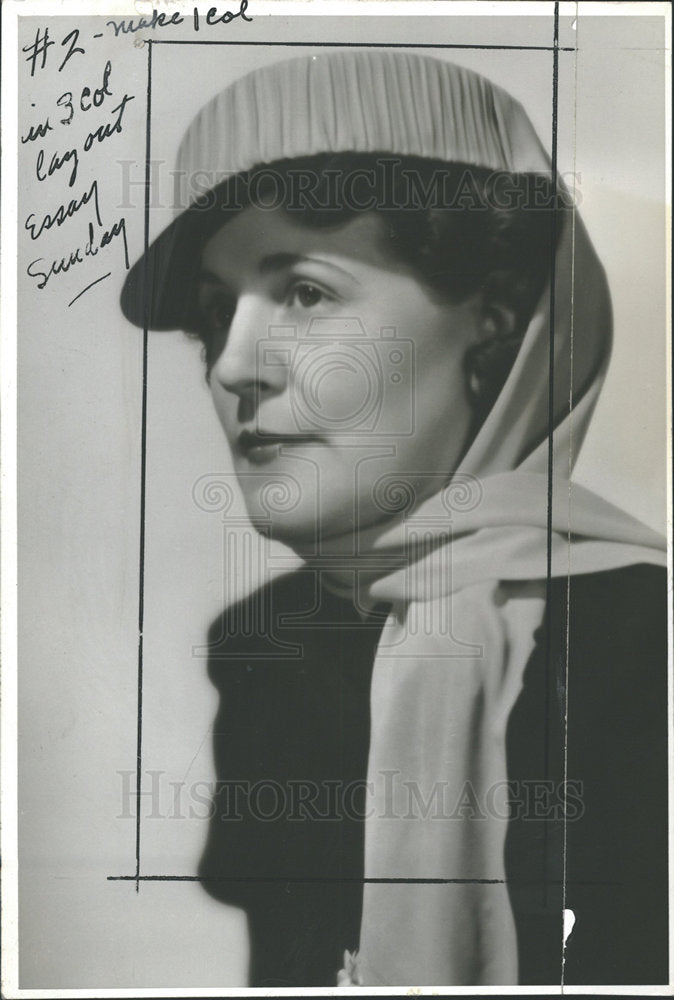 1941 Press Photo Mrs. Graf judge VFW Women's Auxiliary - Historic Images