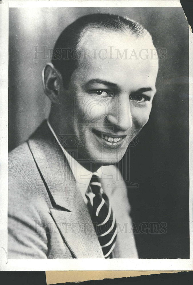 1931 Press Photo Ted Husing American Radio Sportscaster - Historic Images