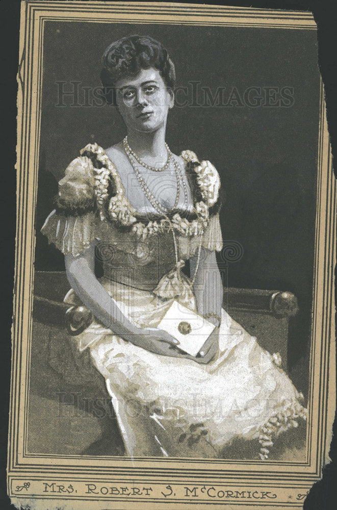 Press Photo Mrs. Robert S. McCormick - Historic Images