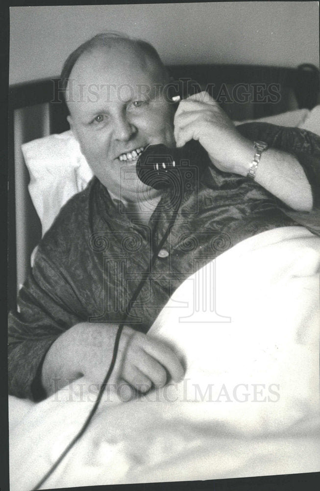 1938 Press Photo Teamster Dave Beck In The Hospital - Historic Images