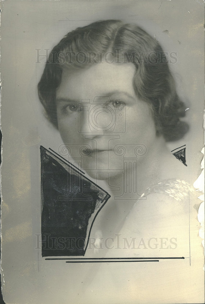 1934 Press Photo Portrait Mrs Hayden Closeup - Historic Images