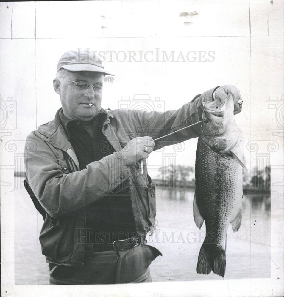 1951 Fisherman Haywood Holding Catch-Historic Images